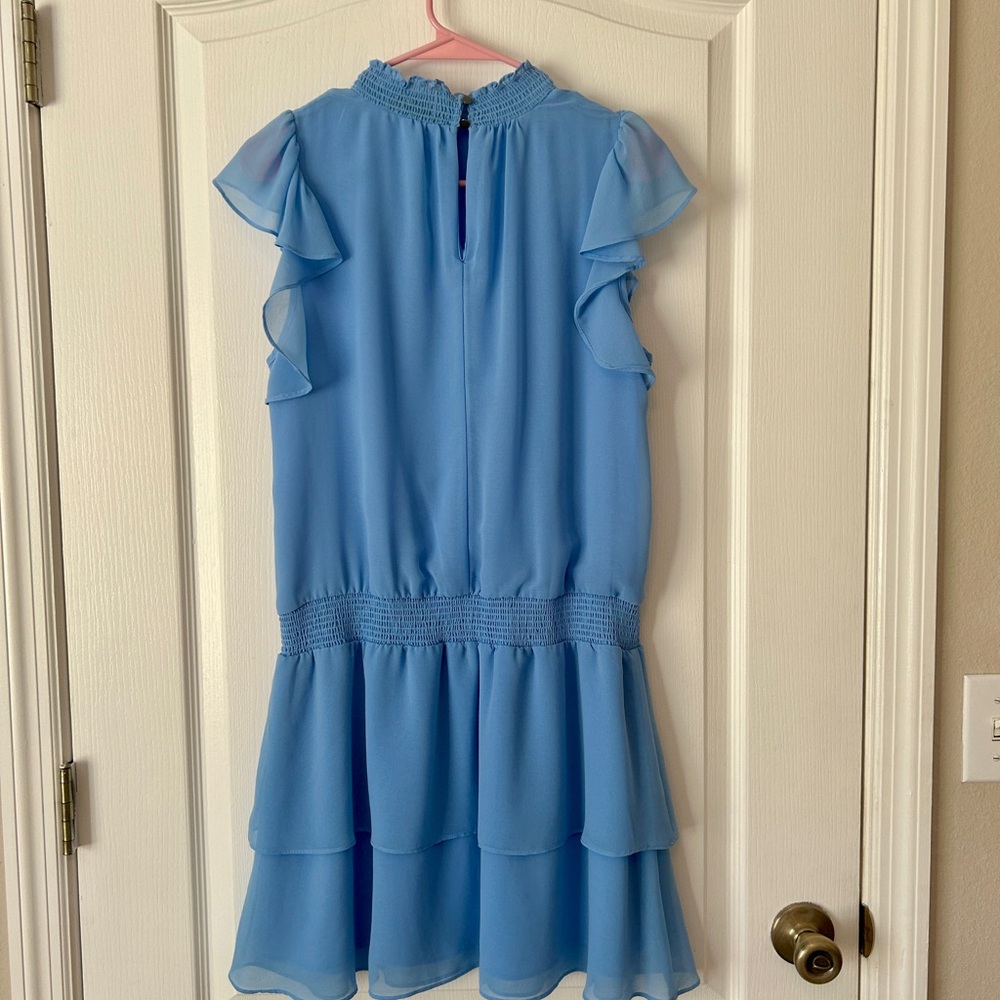 1. State Light Blue Ruffled Dress - Picture 8 of 11